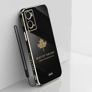 Promo Case Maple Oppo A96 / A76 / A36 Softcase Plating Terbaru Oppo A76 Hitam