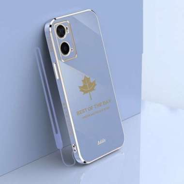 Promo Case Maple Oppo A96 / A76 / A36 Softcase Plating Terbaru Oppo A76 Biru