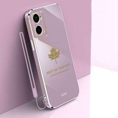 Promo Case Maple Oppo A96 / A76 / A36 Softcase Plating Terbaru Oppo A76 Ungu