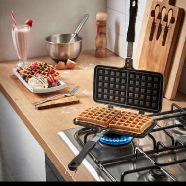 Belgian Waffle Maker | Cetakan Waffle Waffel Maker Double Pan Croffle