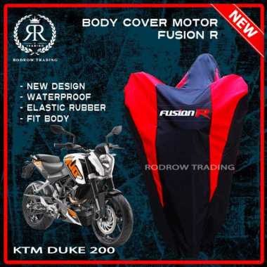 Body Cover Motor KTM DUKE 200 / Sarung Motor KTM DUKE 200 - FUSION R uk XL hitam