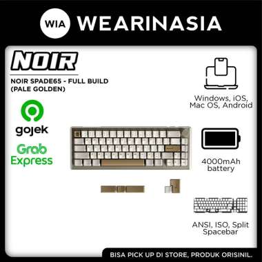 Noir Spade65 65% Aluminum Wireless Mechanical Keyboard Gasket Mount KU Brown Pale Gold