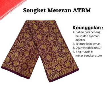 Songket Pash - Songket Meteran Berbagai Macam Motif dan Warna Fanta Ungu