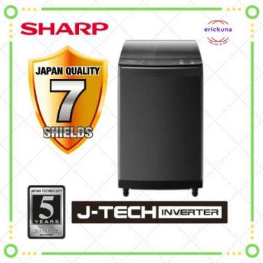 mesin cuci sharp 1 tabung 9,5kg ES-M9500XT J-tech Inverter