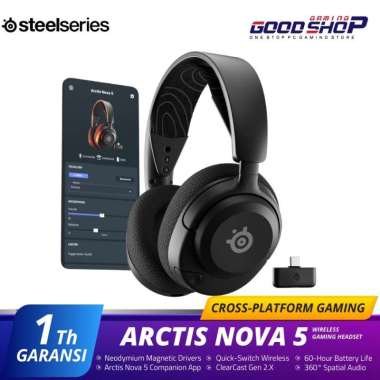 Steelseries Arctis Nova 5 - Wireless & Bluetooth Gaming Headset Black
