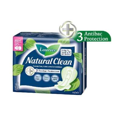 Promo Harga Laurier Natural Clean Night Wing 35cm 12 pcs - Blibli
