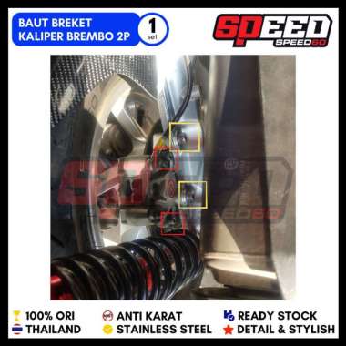 Baut Kaliper Brembo 2P Xmax Baut Probolt Thailand Stainless Steel King Nut Kuning HX Blue