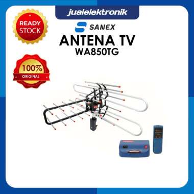Sanex Antena WA-850 TG + Remote - TV Antena Outdoor Double Fin Rotasi 360° Original Terbaru New Arri