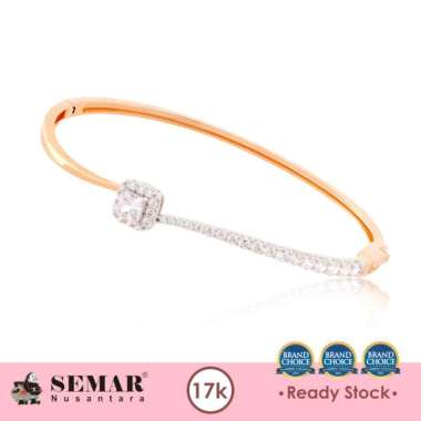 Gelang Emas Spirca Illuminae Collection Rose White Gold 17K Semar Nusantara