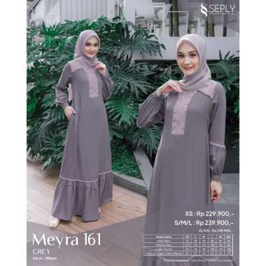 DRESS ONLY SEPLY ORIGINAL MEYRA 161 GREY MEYRA 161 MOCCA GAMIS DEWASA GAMIS SEPLY GAMIS KELUARGA MUS