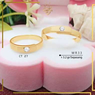CINCIN TUNANGAN EMAS ASLI KADAR 375 /8K CINCIN WANITA COUPLE CINCIN EMAS KAWIN CANTIK MINIMALIS CK 3