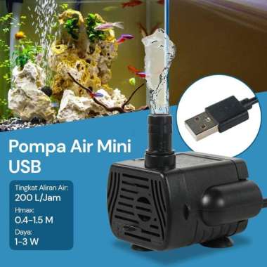 Leewince Pompa Air Mini USB Brushless Submersible Aquarium 9V 1020 Pompa Aquarium Portable Sedot Kec