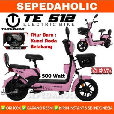 Sepeda Listrik TURANZA TE 512 BY PACIFIC 500 Watt Electric E Bike Pink