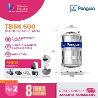 Toren Air Penguin Stainless Steel TBSK 600 Tangki Air Stainles 600 L