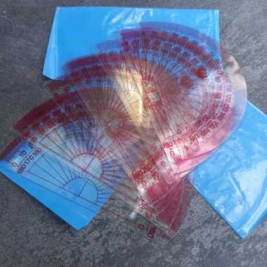 12 BUSUR 180 °/Penggaris Busur/mika busur/penggaris plastik
