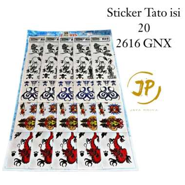 MAINAN ANAK STICKER TATTO GAMBAR ISI 20 PCS