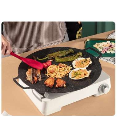Wajan Pemanggangan Serba Bisa Grill Pan BBQ Piring Pemanggangan BBQ