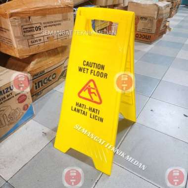 AWAS LANTAI LICIN WET FLOOR SIGN BOARD HATI HATI CAUTION MAINTENANCE