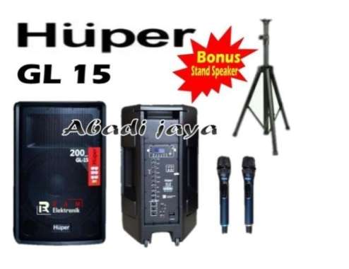 SPEAKER PORTABLE HUPER 15 HUPER 15 SPEAKER HUPER 15 INCH HUPER GL15