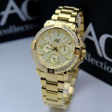 JAM TANGAN WANITA ALEXANDRE CHRISTIE AC 9205 / AC9205 / 9205 COLLECTION ORIGINAL - silver blue gold