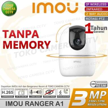 CCTV WIFI PTZ IMOU RANGER A1 3MP KAMERA CCTV PINTAR BERSUARA INFRARED TANPA MEMORI