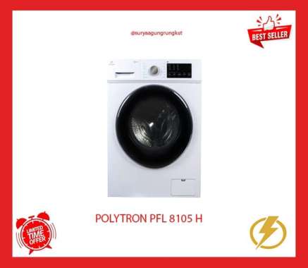 MESIN CUCI FRONT LOADING POLYTRON 8 KG 1650 WATT - PFL 8105 H