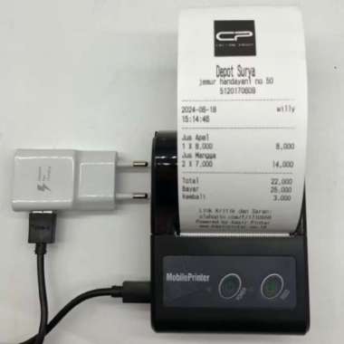 Original Adaptor adapter printer thermal Bluetooth 5V 1A / 5V 2A type-C / Usb-C / USB type C Real Am