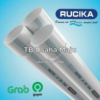 Pipa Air PVC Paralon 1/2" Inci RUCIKA Type AW per meter ( 1 Meter )