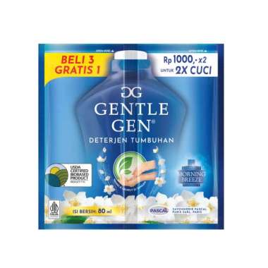 Gentle Gen Deterjen cair Sachet 1 Renceng Isi 8