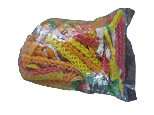 250gr kerupuk mentah model tangga warna warni