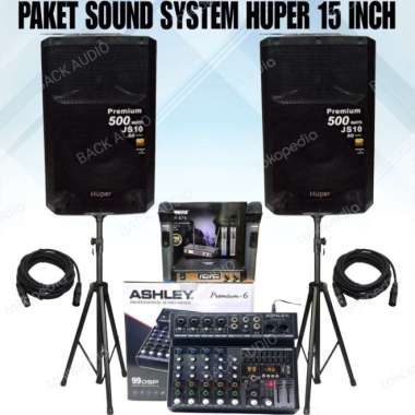 PROMO- PAKET SOUND SYSTEM KARAOKE 2 SPEAKER HUPER 15 INCH SOUND KARAOKE