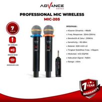 Advance Microphone Mic-205 Dual Microphone Anti Noise Bergaransi Resmi 1 Tahun