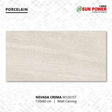 Granit Lantai Matt Carving - Nevada Series 120x60 | Sun Power Crema