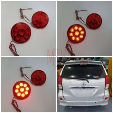 Lampu Led Reflektor Bumper Belakang All New Avanza Veloz + List Crum