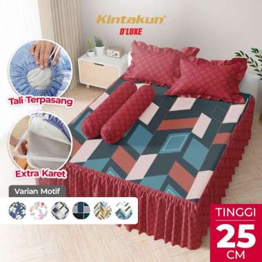 Kintakun DLUXE Sprei Set Rumbai Tinggi 25cm ZANIA 160x200 / 180x200 Seprai Queen King Aesthetic B2 -