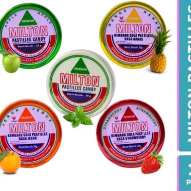 Milton Pastilles Candy 30gr Permen Kaleng 30gr Strawberry