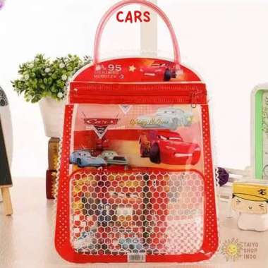 TAIYO Stationary Tas Set Alat Tulis Anak Sekolah Motif Karakter - Unicorn Cars