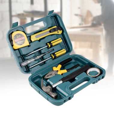 OnnFang Alat Set Perkakas Palu Tang Obeng Cutter Meteran 8in1