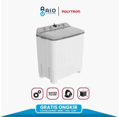 POLYTRON - MESIN CUCI 2 TABUNG 10 KG - PWM 1076Y