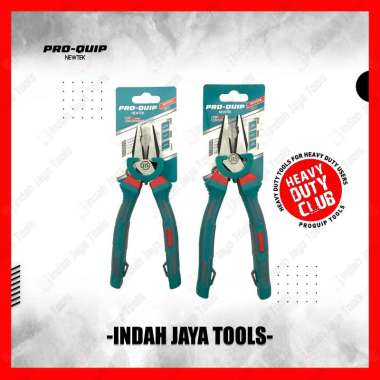 PRO-QUIP Tang Kombinasi 7 8 Inch Gagang Karet - Combination Pliers Satin Chrome Head 8 INCH