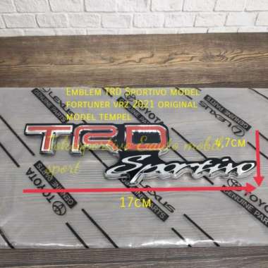 Emblem Logo Huruf Lambang Toyota TRD Sportivo Fortuner vrz 2021 Terbaik