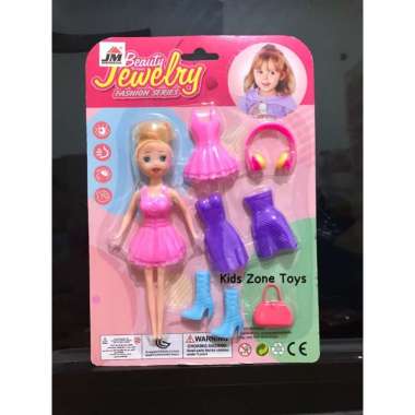 KZT Mainan Anak Cewek Barbie Fashion Series Set Beauty Jewelry JM