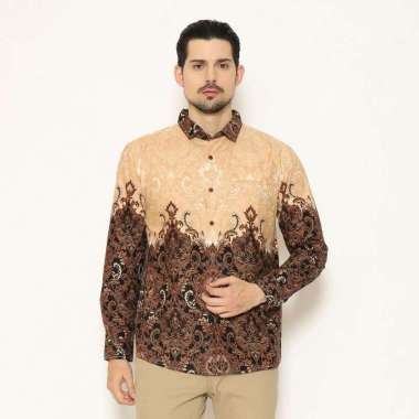 AMK Kemeja Batik Pria Lengan Panjang SHB Aru L/S Cream S