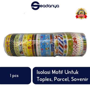 Isolasi Toples,Parsel Motif 1pcs Tapes-Isolasi Mika,Kotak Makan,Hiasan Ulang Tahun,Dessert Box,Cake