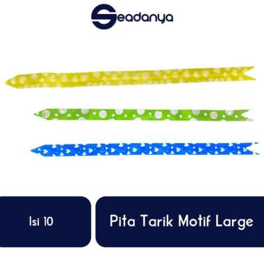 Pita Tarik Serut Motif Besar (Bisa Pilih Warna) Isi 10pcs Warna Warni/Hiasan Souvenir/Tali Kado/Gift