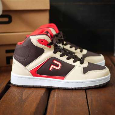 PAULMAY - Sepatu Sneakers Pria Lisbon High - Cream Brown 38