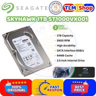 Hardisk Seagate Skyhawk 1TB HDD Internal For Surveillance CCTV SATA
