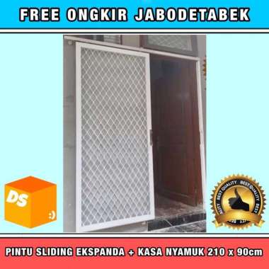 PINTU ALUMUNIUM EXPANDA KASA NYAMUK SLIDING 210 x 90cm 210 x 90cm Putih