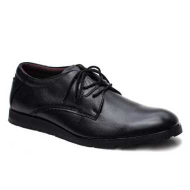 VERISH - Sepatu Oxford Pantofel Pria Kulit Asli 38 Hitam