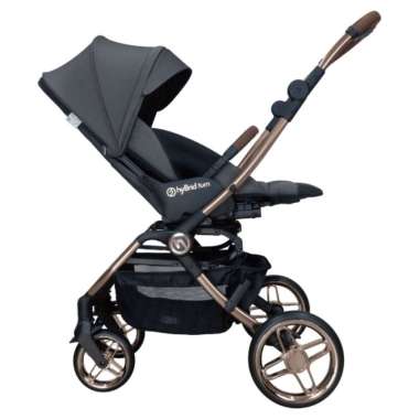 Hybrid Premium Turn Reversible Seat Stroller 360 | Kereta Dorong Bayi SLATE GREY